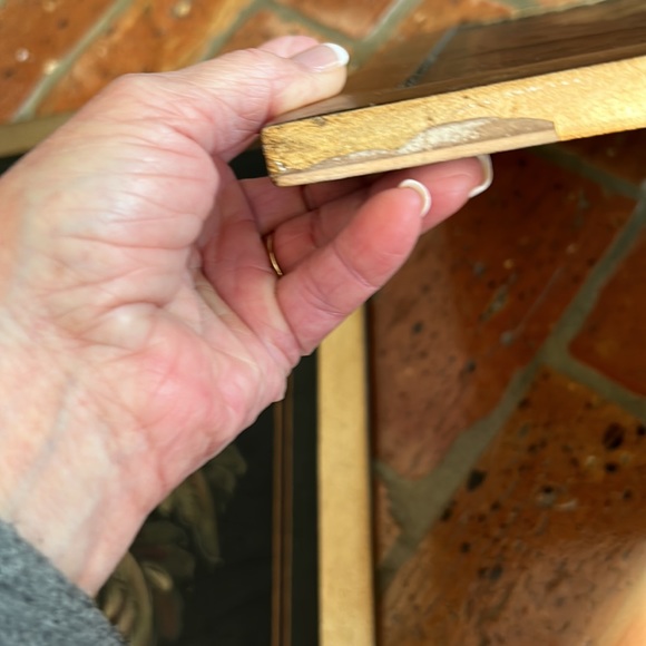 Vintage Fleur De Lis Crackle Framed Artwork - Picture 10 of 10